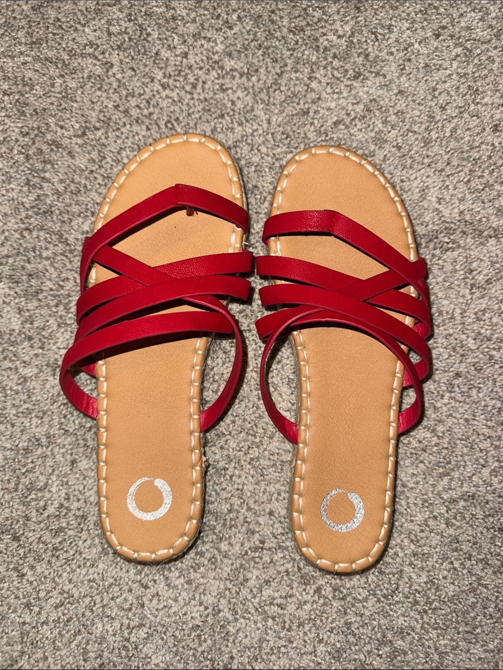Red Strappy Sandals
